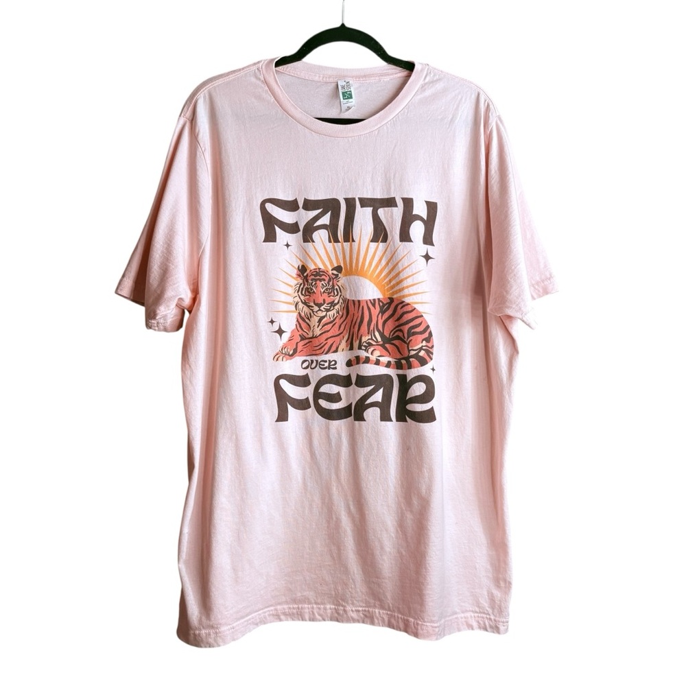 “Faith Over Fear” Pink Graphic T-Shirt